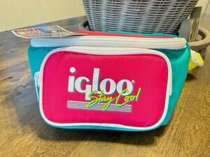 Igloo Retro Fanny 1.62qt Cooler Pack, Teal & Pink, Classic "Stay Cool" logo. NWT